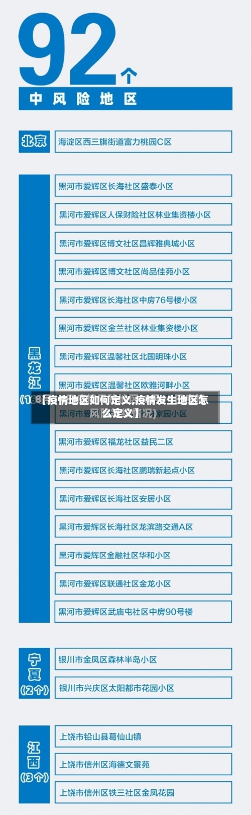 【疫情地区如何定义,疫情发生地区怎么定义】