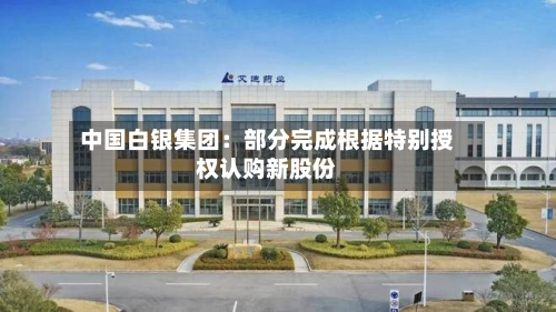 中国白银集团:部分完成根据特别授权认购新股份-第2张图片