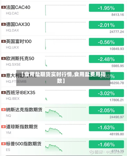 【食用盐期货实时行情,食用盐费用指数】-第3张图片