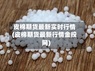 皮棉期货最新实时行情(皮棉期货最新行情金投网)-第2张图片