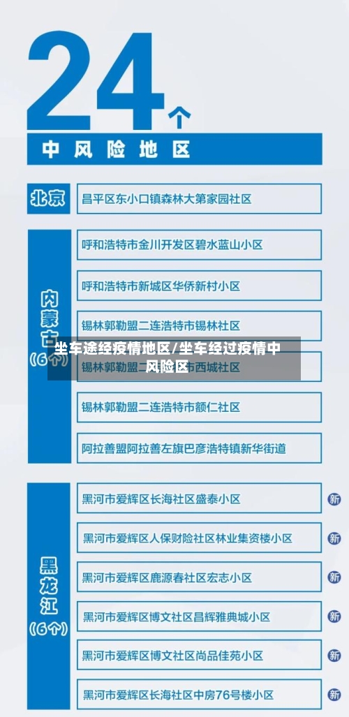 坐车途经疫情地区/坐车经过疫情中风险区